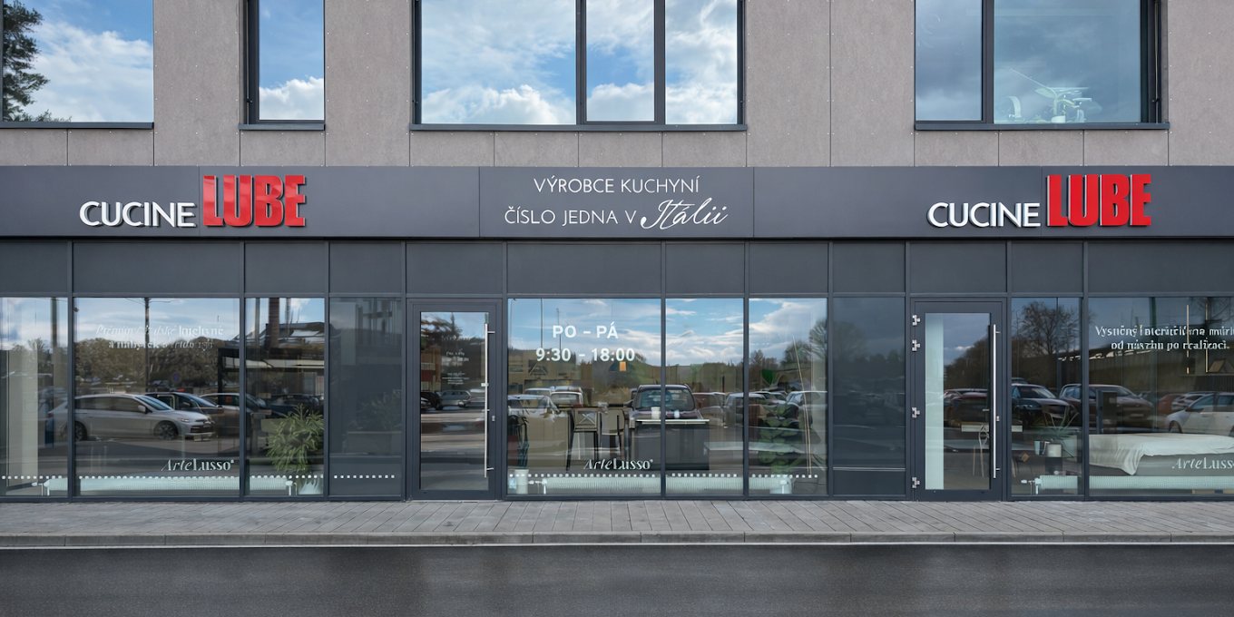 Showroom ArteLusso a Cucine LUBE v areálu Nové Zbrojovky, Brno-Židenice